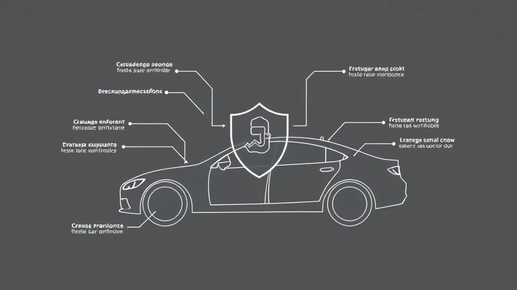 A detailed technical diagram showing a shield icon over a ca