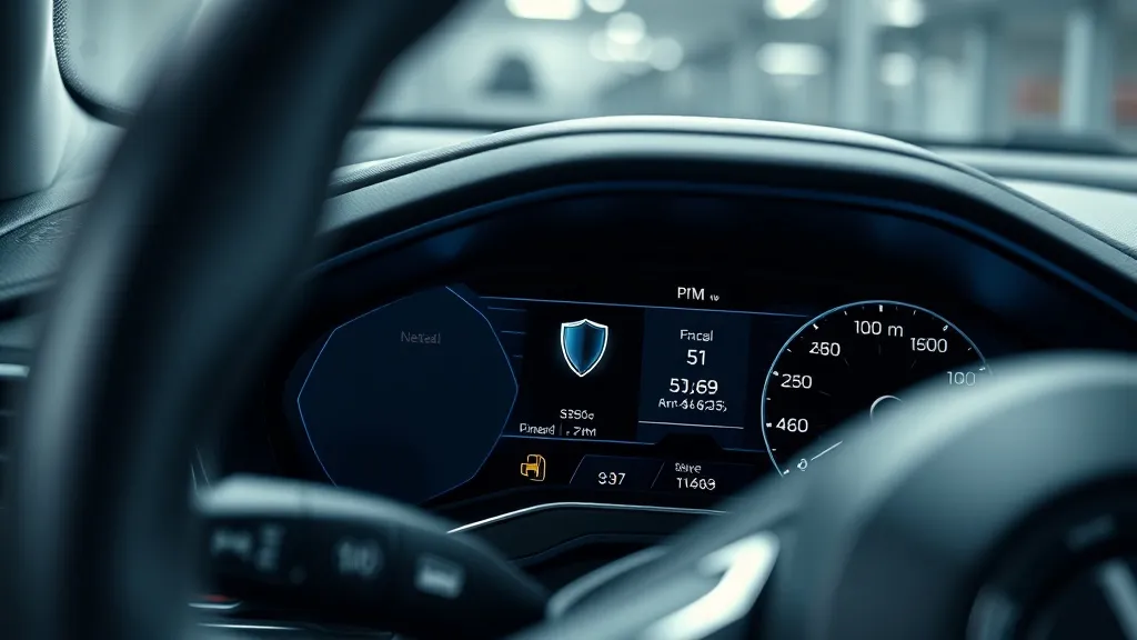 A close-up of a modern silver car dashboard with a focus on