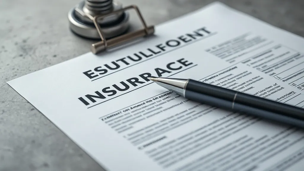 A close-up high-quality photo of a technical insurance contr